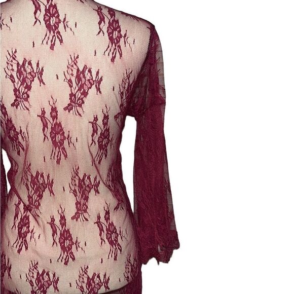 Ashley Stewart Sexy Lace Robe and Thong Set - Picture 9 of 13